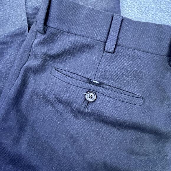 Ralph Lauren Purple Label Pants Mens 34 Gray Wool Dress Flat Front Made Italy - Picture 12 of 15